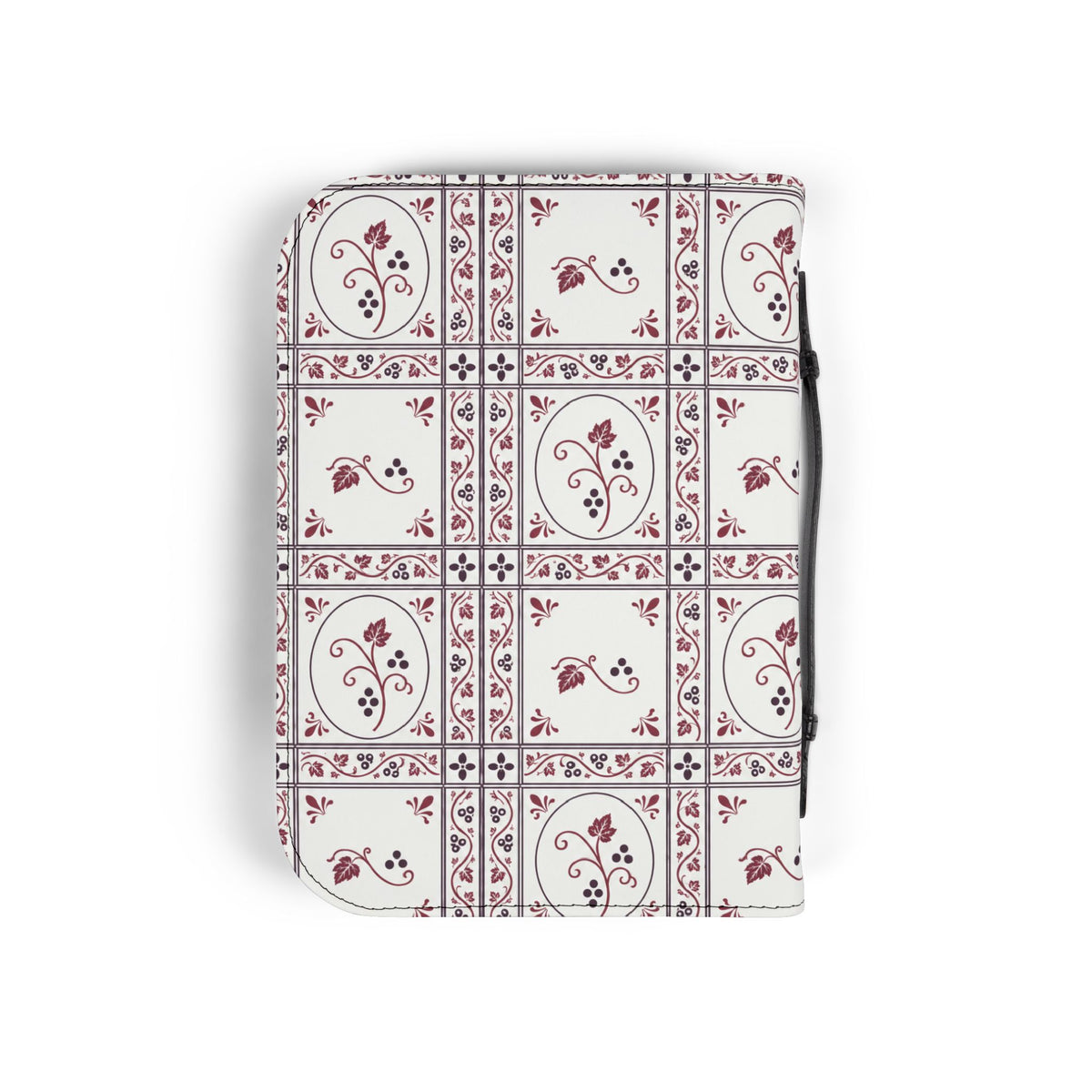 Burgundy Vine Tile Bible Cover