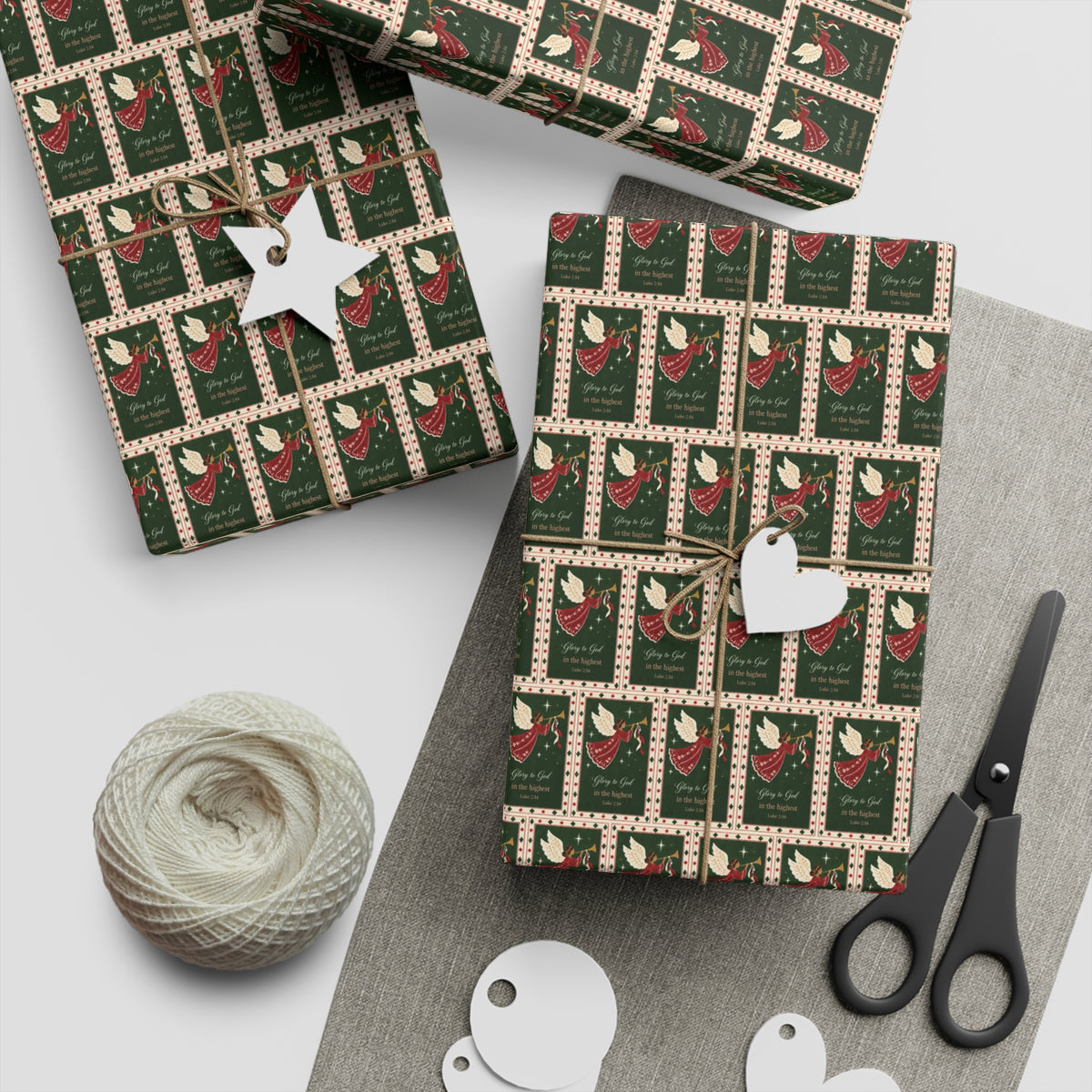 Christmas Angel Gift Wrap — Single Sheet