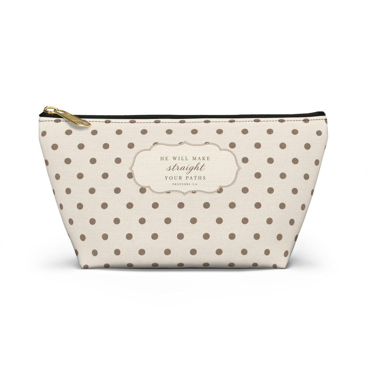 Ivory Polka Dot Accessory Pouch