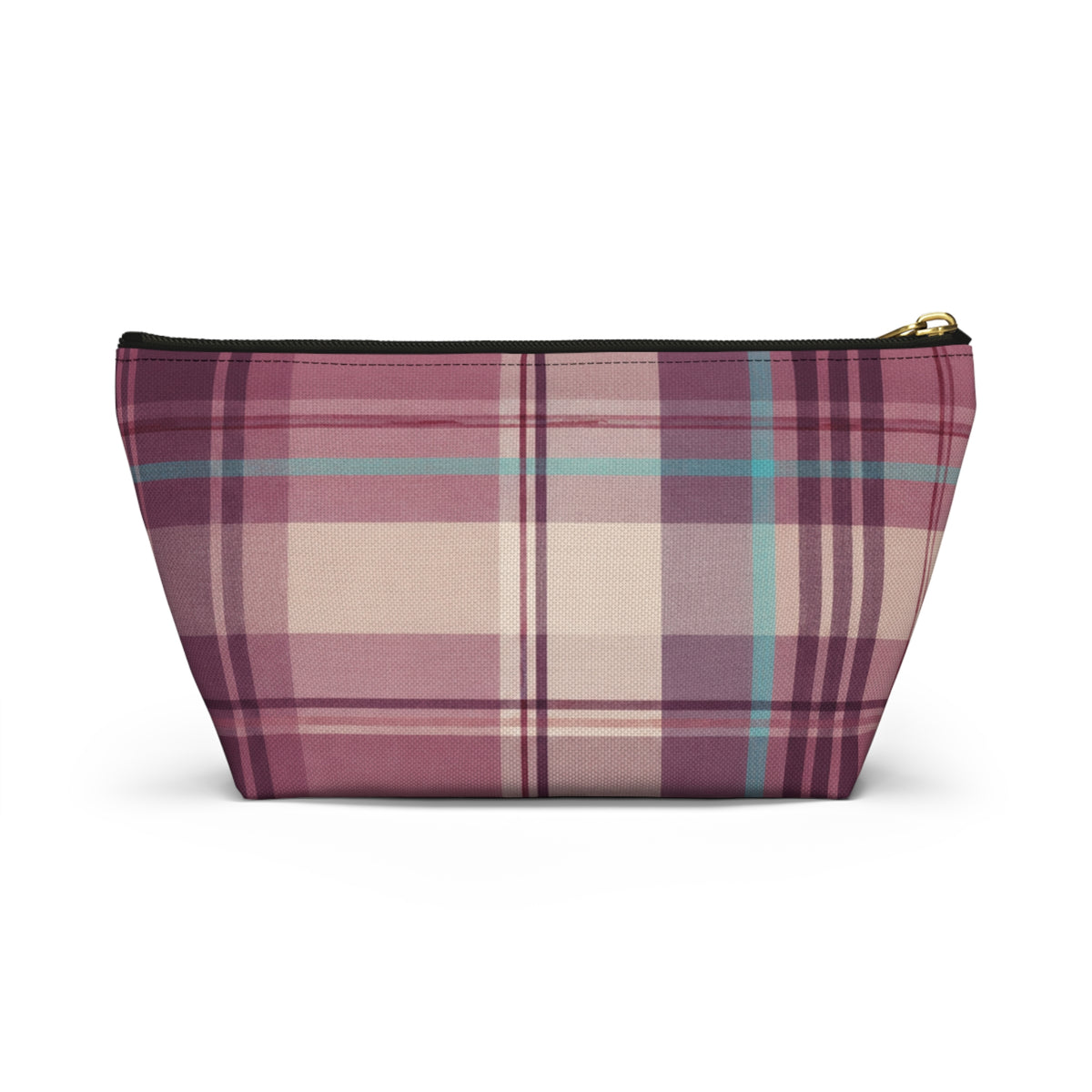 Plum Plaid Accessory Pouch