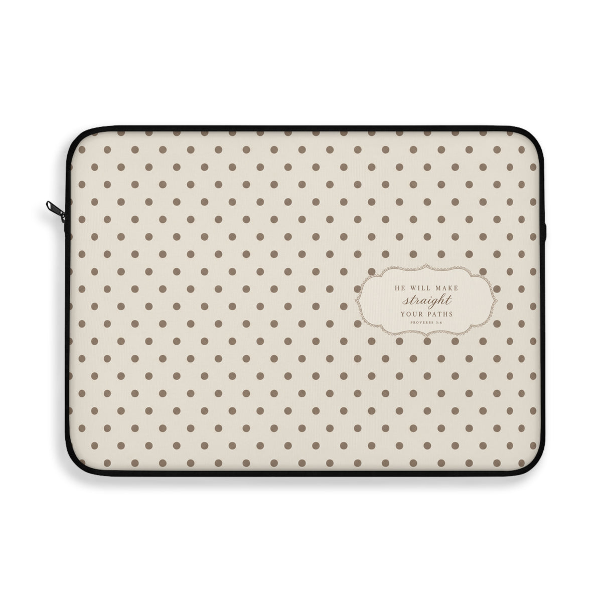 Ivory Polka Dot Laptop Sleeve