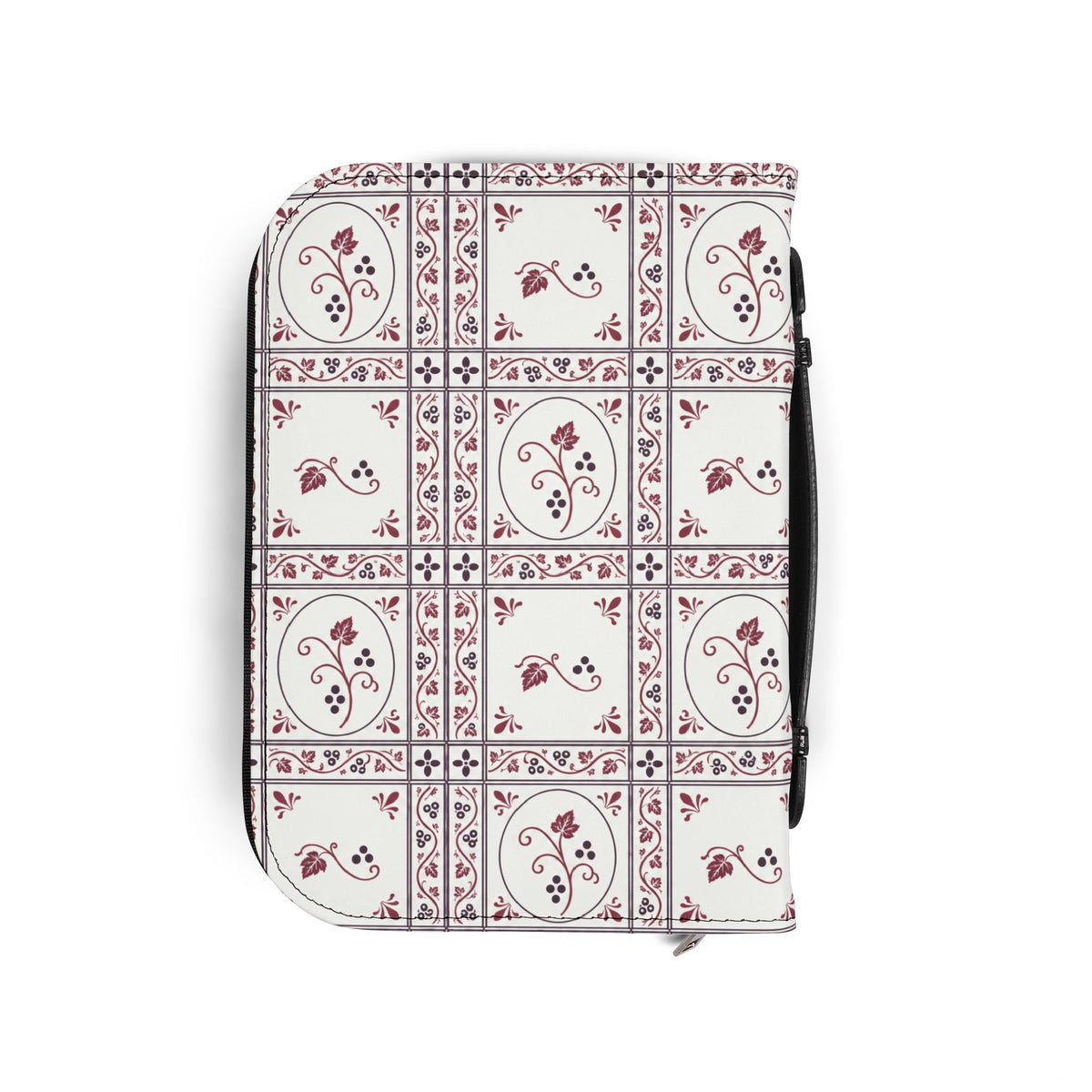 Burgundy Vine Tile Bible Cover