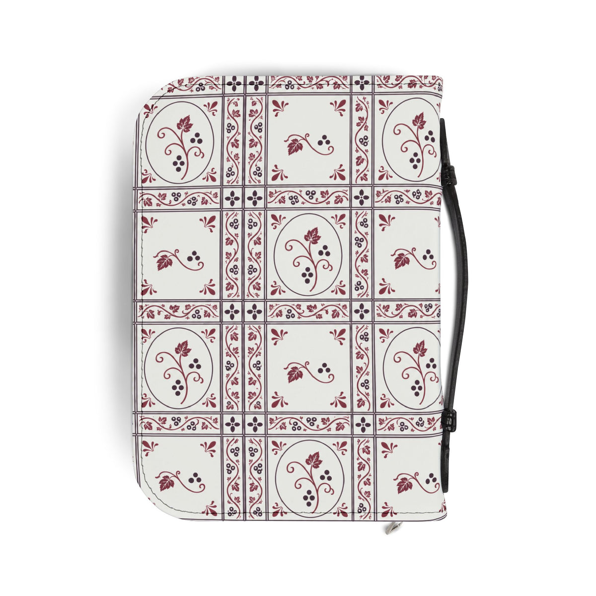 Burgundy Vine Tile Bible Cover