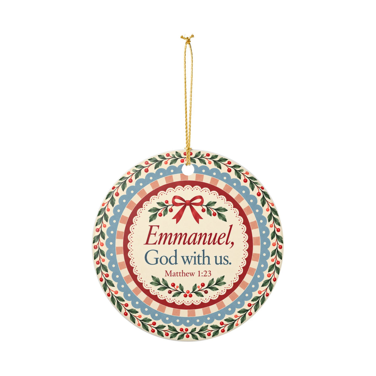 Emmanuel Ceramic Ornament