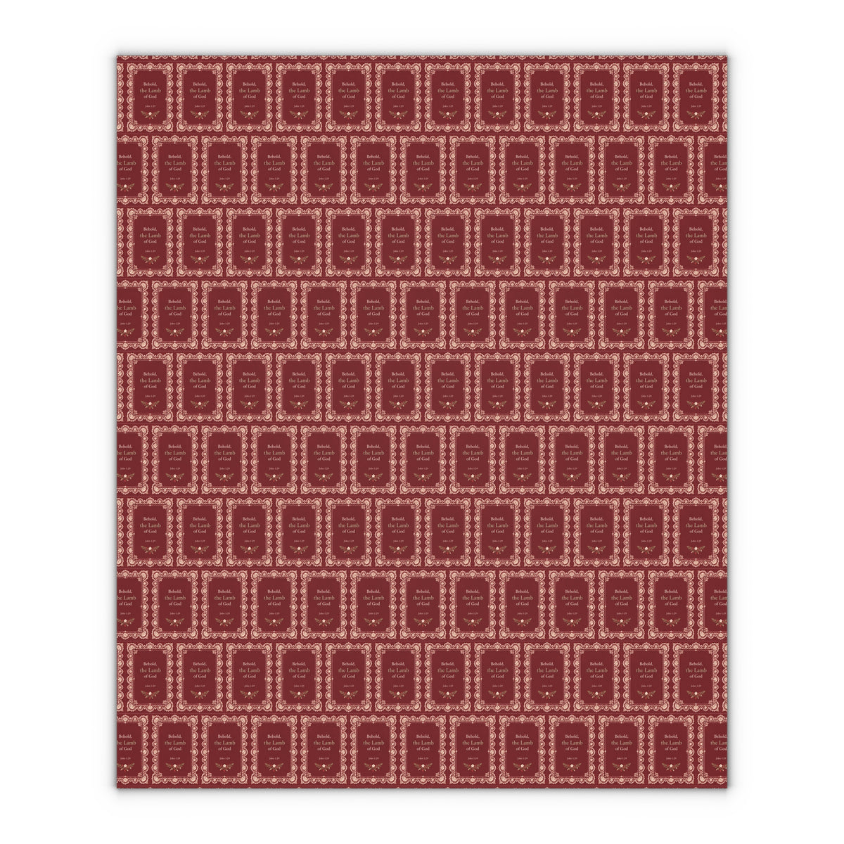 Burgundy Lace Christmas Gift Wrap — Single Sheet