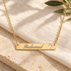 Redeemed Cross Bar Necklace