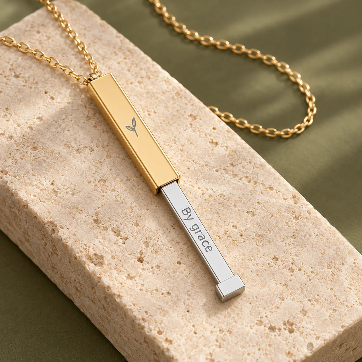 By Grace Hidden Bar Necklace