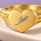 Two Leaves Heart Ring — Gold