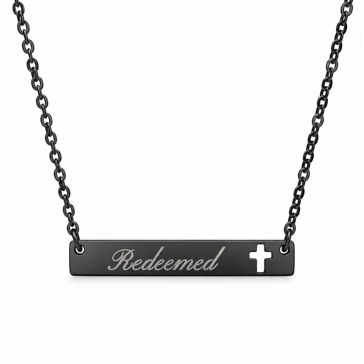 Redeemed Cross Bar Necklace