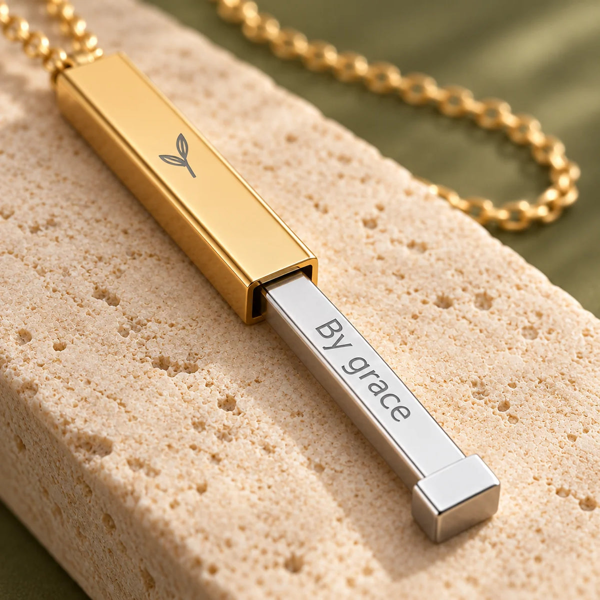 By Grace Hidden Bar Necklace