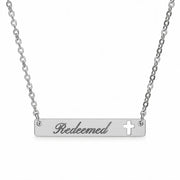 Redeemed Cross Bar Necklace