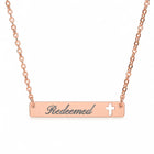 Redeemed Cross Bar Necklace