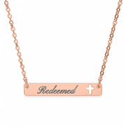Redeemed Cross Bar Necklace