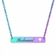 Redeemed Cross Bar Necklace