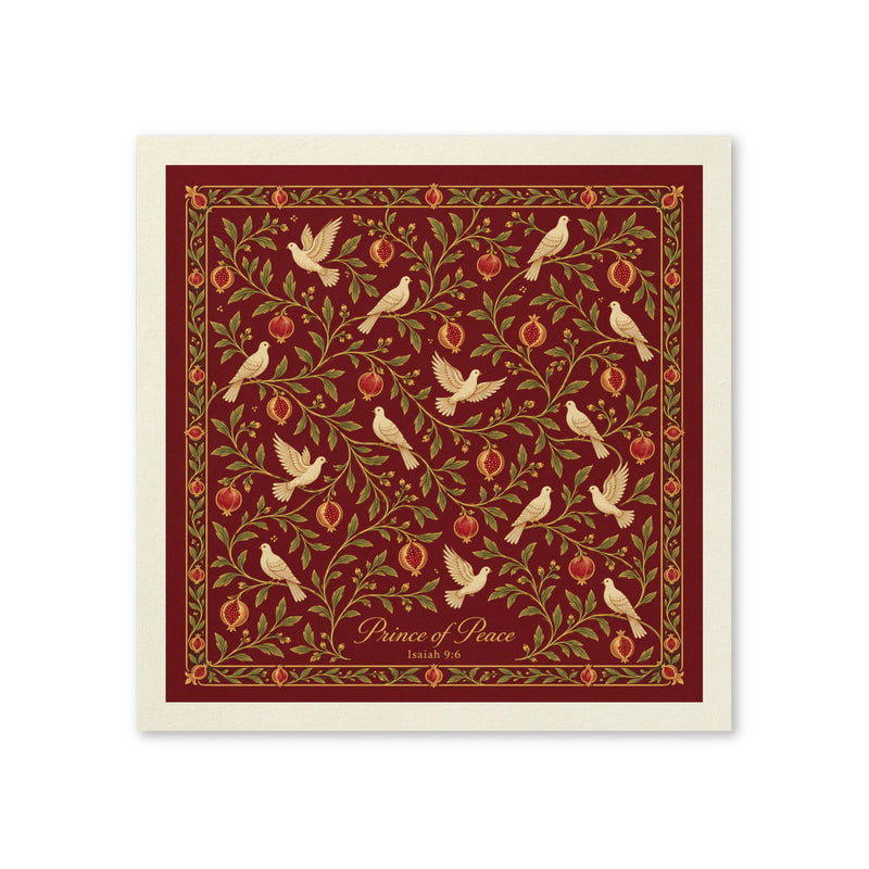Prince of Peace Burgundy Paper Napkins — Set of 50
