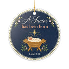 A Savior Is Born Ceramic Ornament