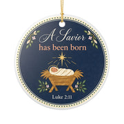 A Savior Is Born Ceramic Ornament
