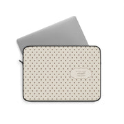 Ivory Polka Dot Laptop Sleeve