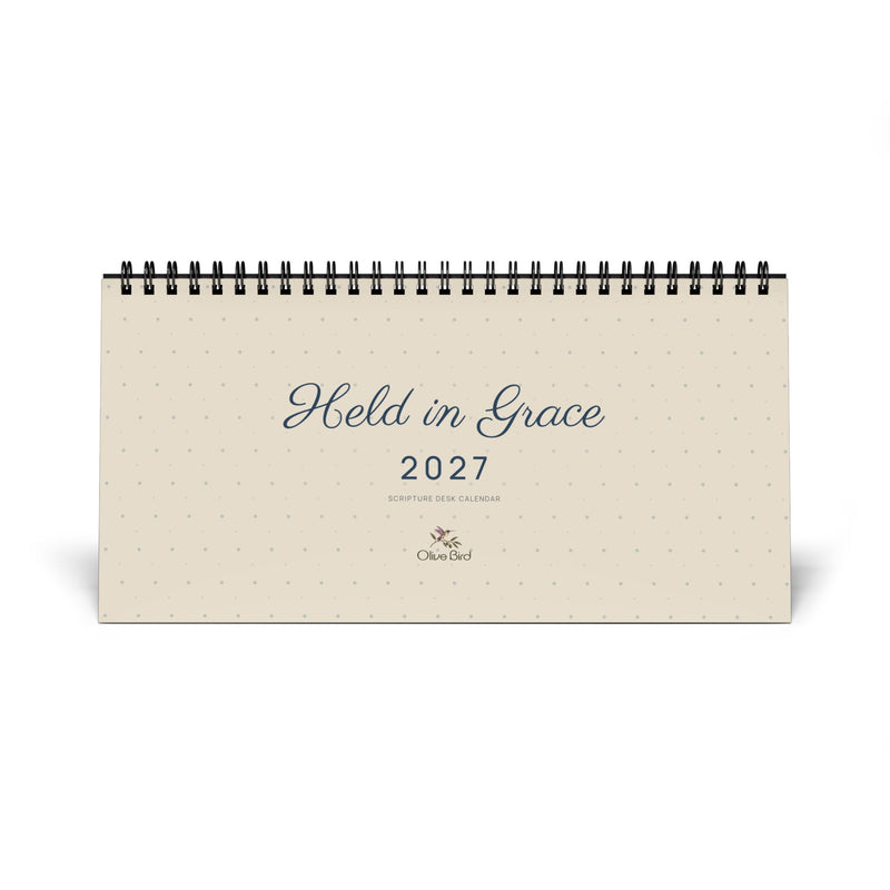 Olive Bird | Held in Grace 2027 — Scripture Desk Calendar
