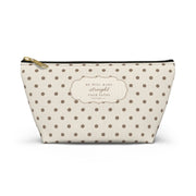 Ivory Polka Dot Accessory Pouch
