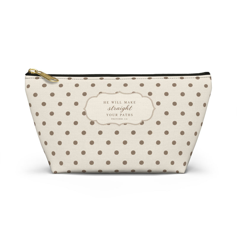 Ivory Polka Dot Accessory Pouch