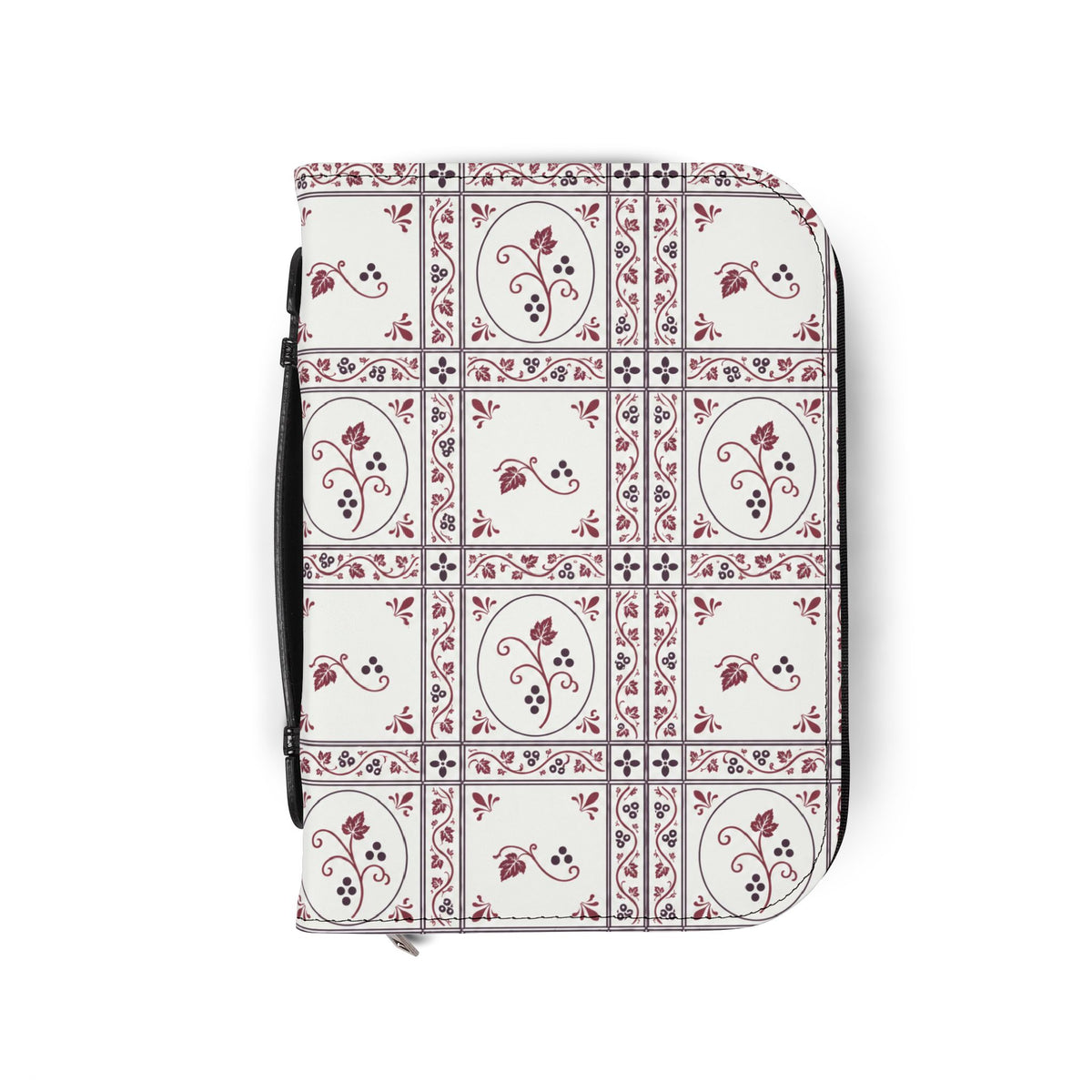 Burgundy Vine Tile Bible Cover