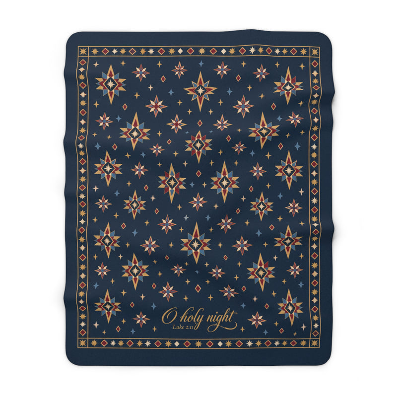 O Holy Night Star Sherpa Blanket