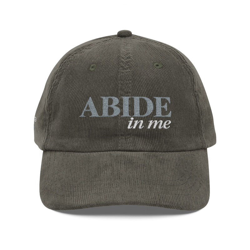 Abide in Me Embroidered Corduroy Cap