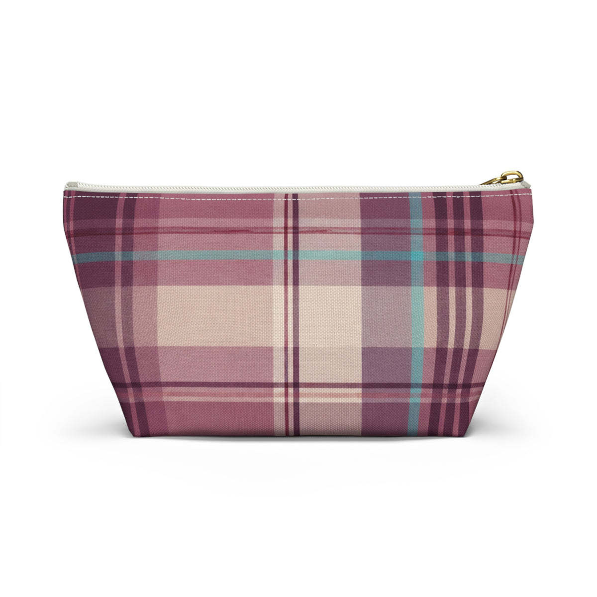 Plum Plaid Accessory Pouch