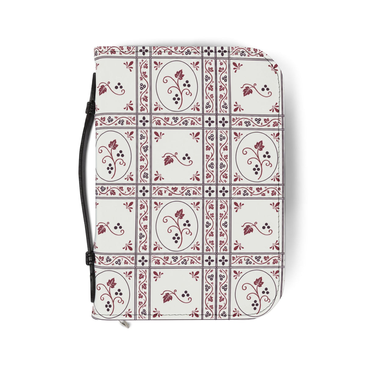 Burgundy Vine Tile Bible Cover