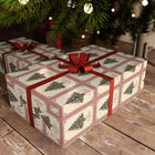 Vintage Christmas Tree Gift Wrap — Single Sheet
