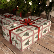 Vintage Christmas Tree Gift Wrap — Single Sheet