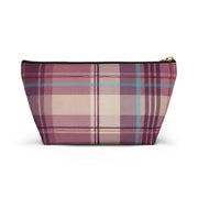 Plum Plaid Accessory Pouch