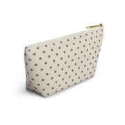 Ivory Polka Dot Accessory Pouch