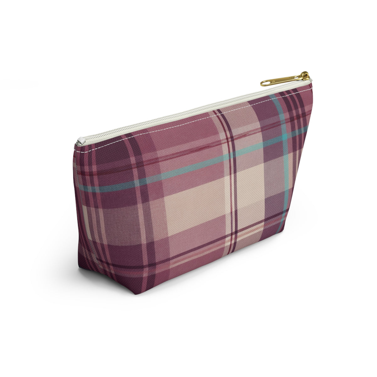 Plum Plaid Accessory Pouch
