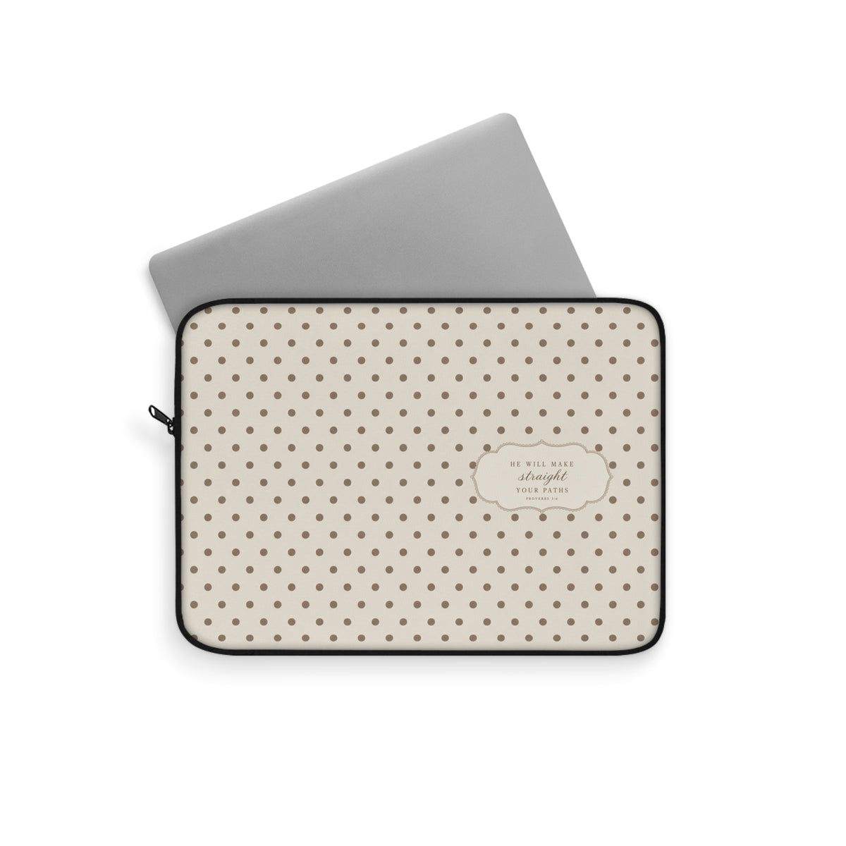 Ivory Polka Dot Laptop Sleeve