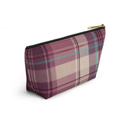 Plum Plaid Accessory Pouch