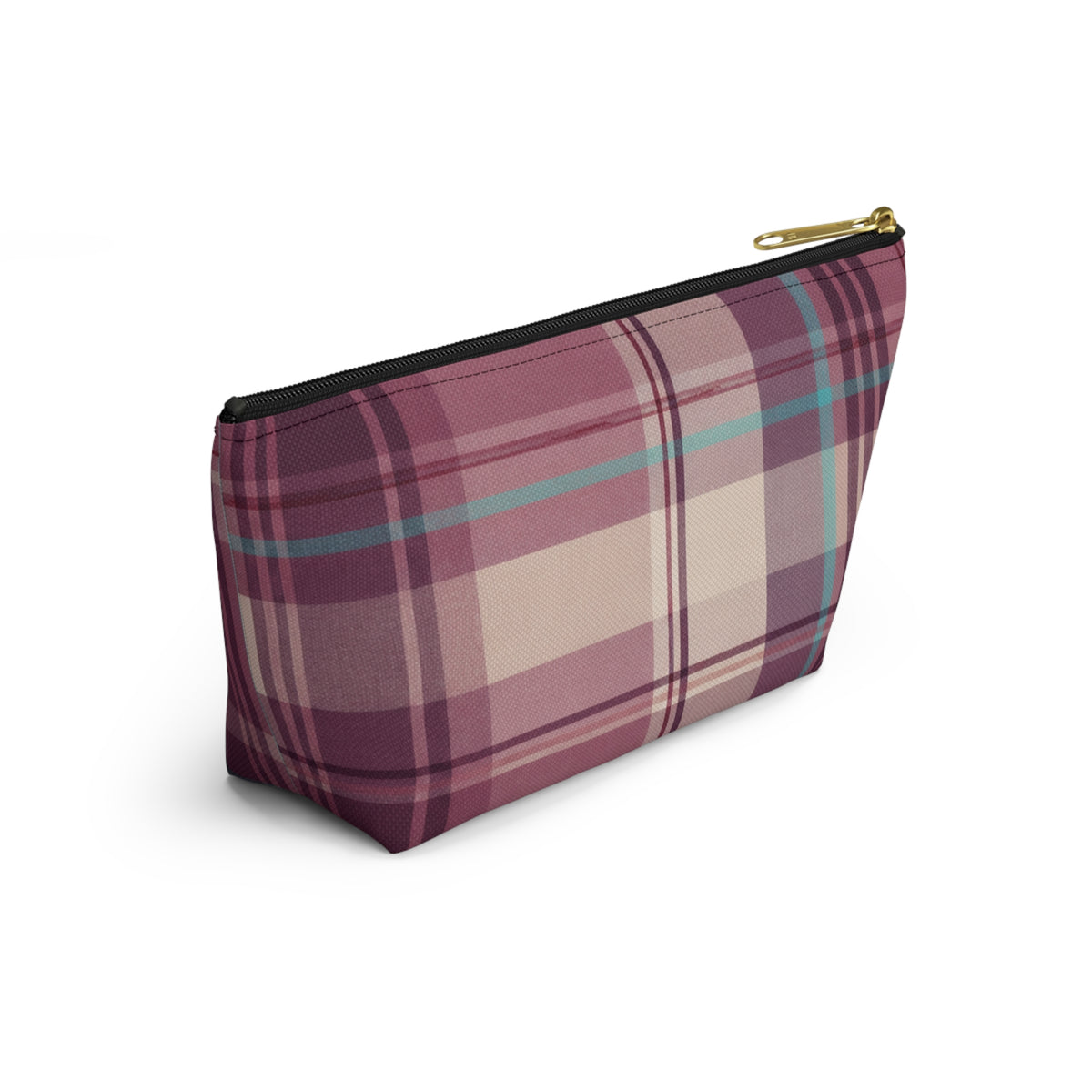 Plum Plaid Accessory Pouch