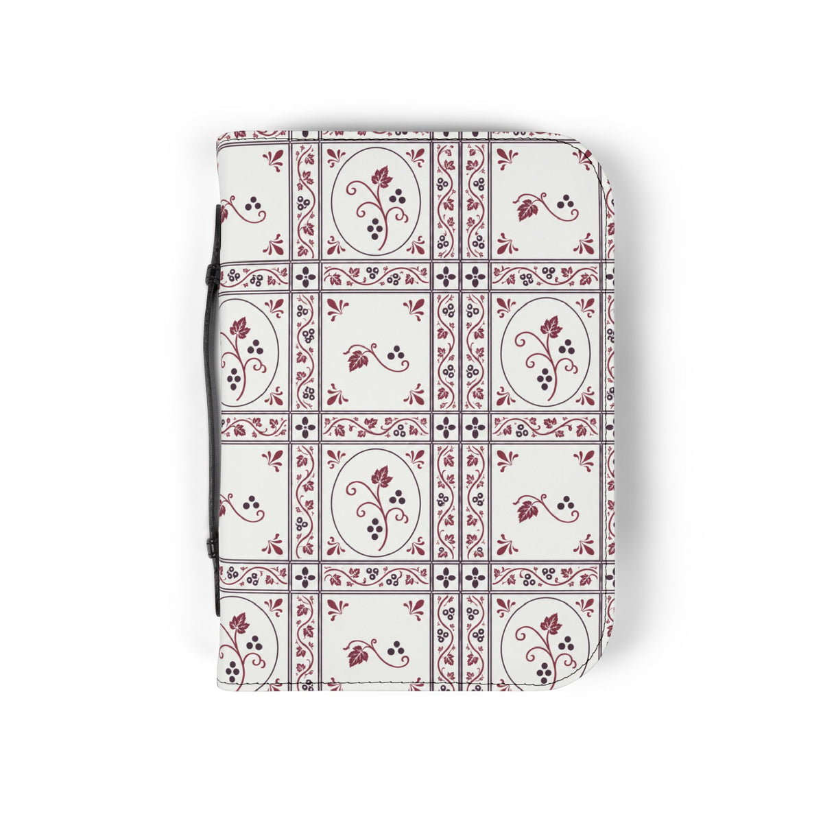 Burgundy Vine Tile Bible Cover