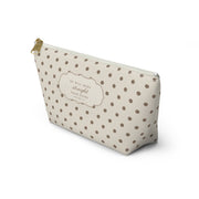 Ivory Polka Dot Accessory Pouch