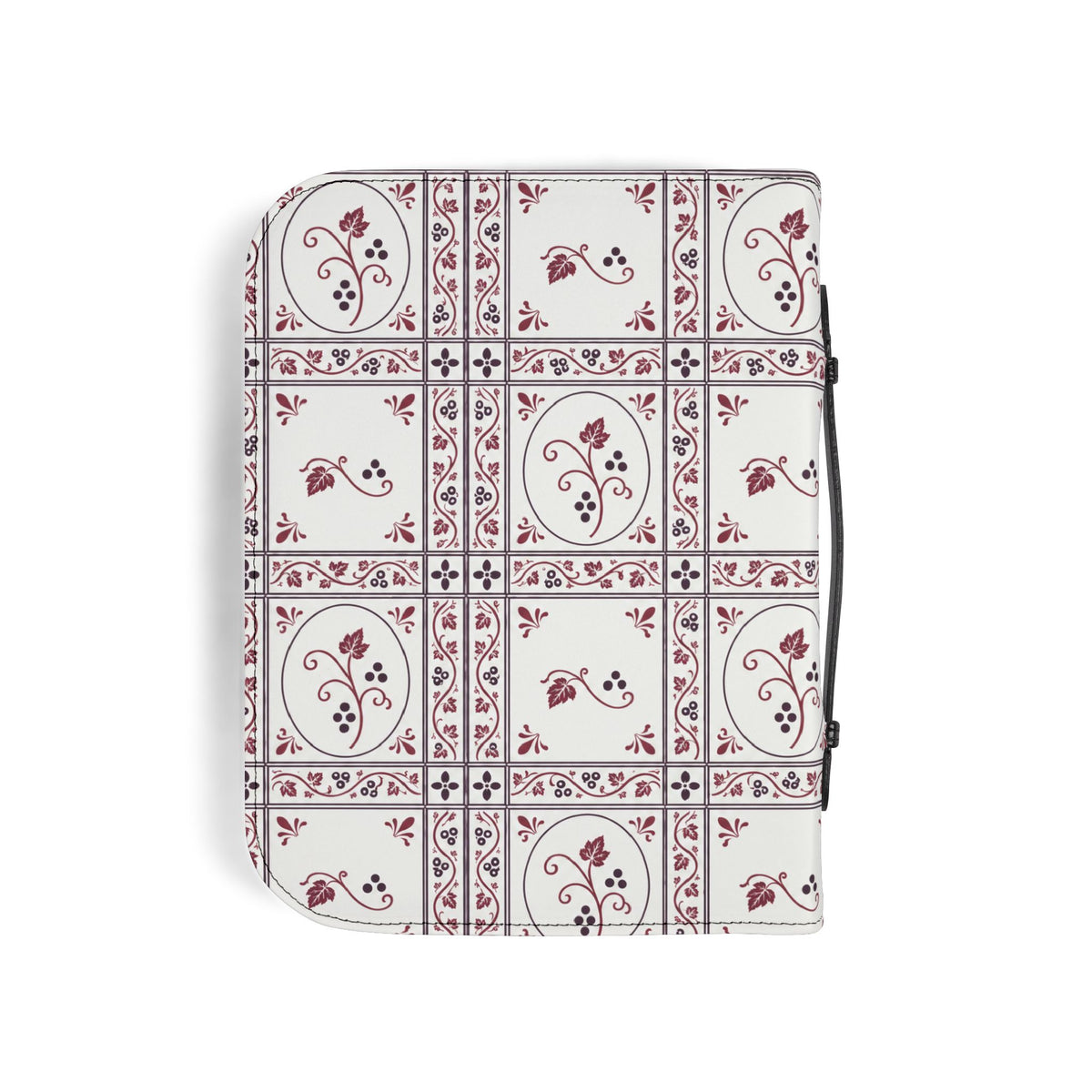 Burgundy Vine Tile Bible Cover