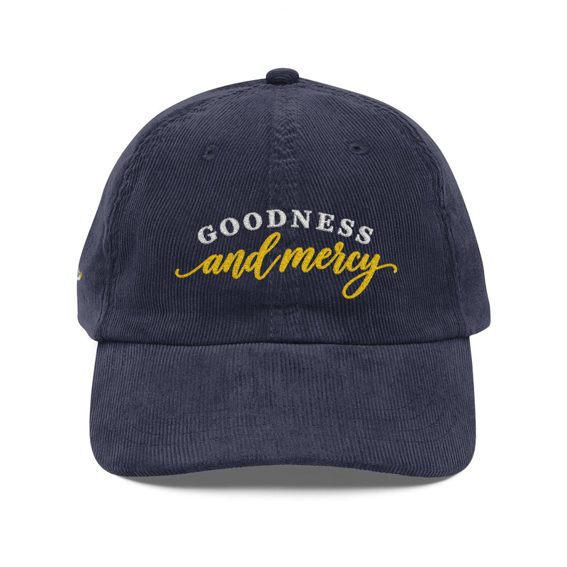 Goodness and Mercy Embroidered Corduroy Cap