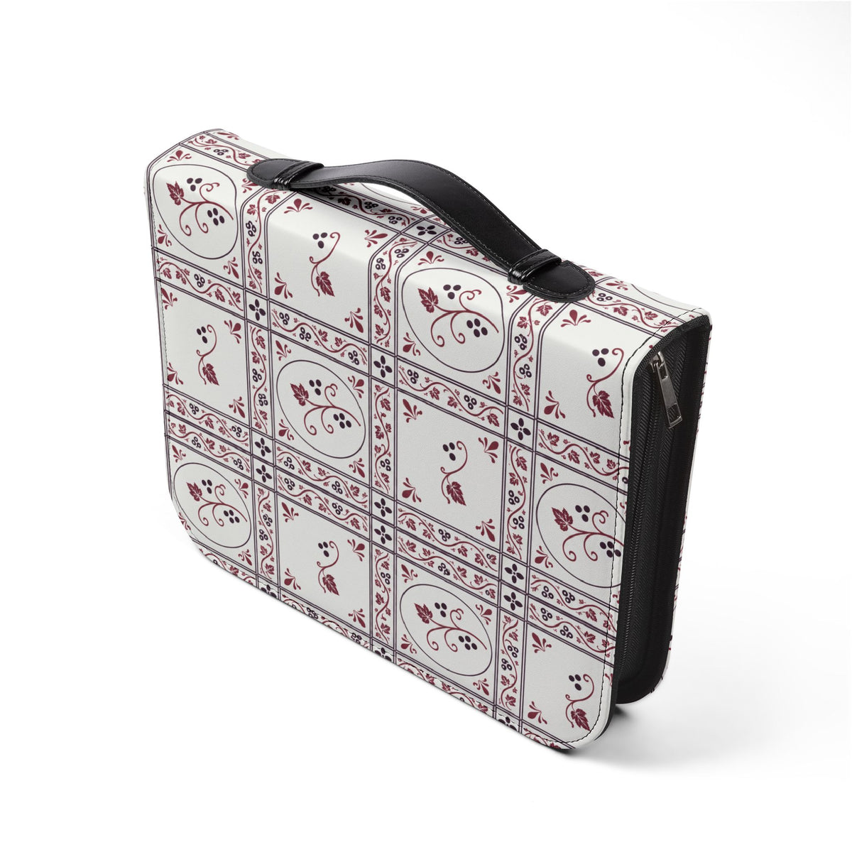 Burgundy Vine Tile Bible Cover