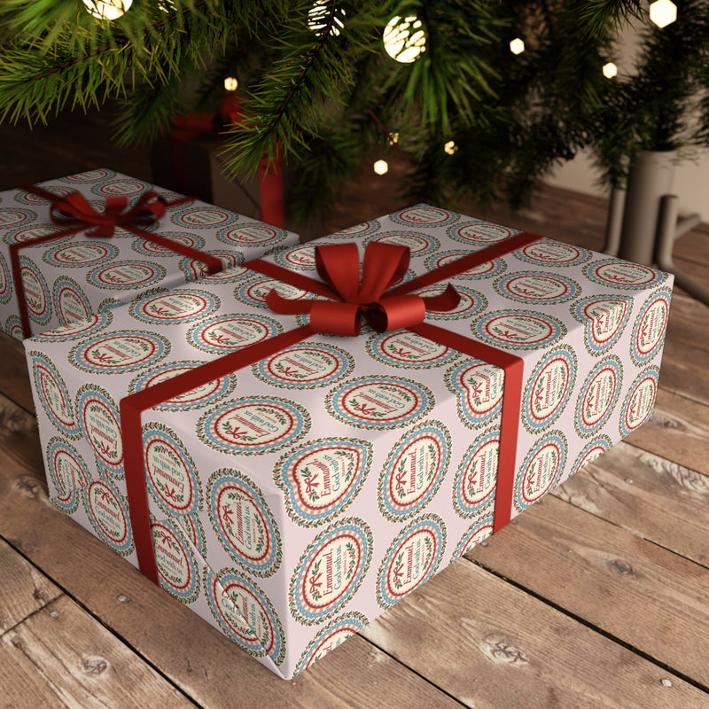 Festive Medallion Gift Wrap — Single Sheet