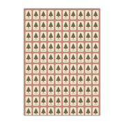 Vintage Christmas Tree Gift Wrap — Single Sheet