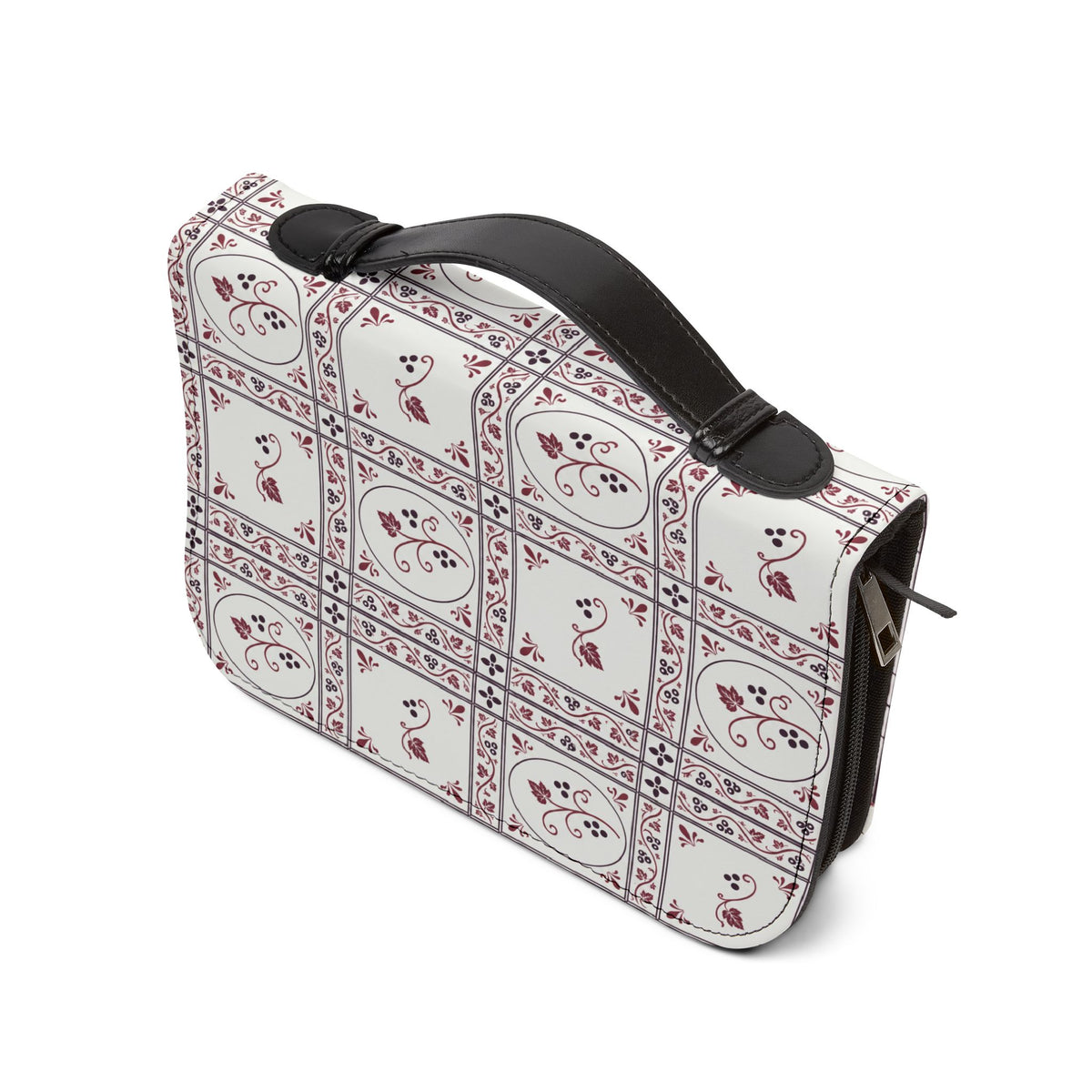 Burgundy Vine Tile Bible Cover