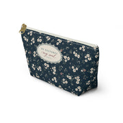 Midnight Floral Accessory Pouch