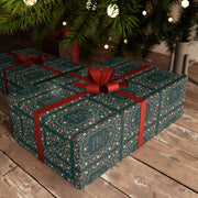 Evergreen Floral Christmas Gift Wrap — Single Sheet