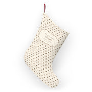 Polka Dot Christmas Stocking — "He Will Make Straight Your Paths" Scripture Stocking