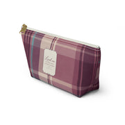 Plum Plaid Accessory Pouch